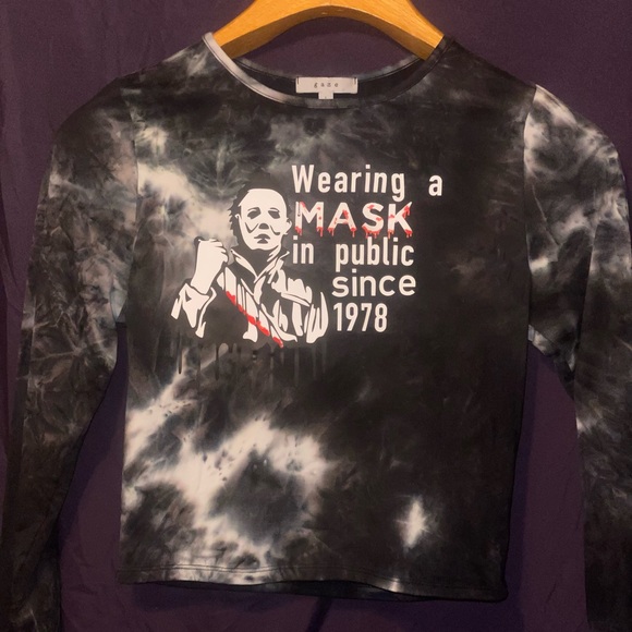 OOAK Michael Meyers Halloween fall shirt size L - Picture 2 of 4